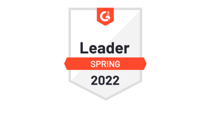 Badge van G2 Leader lente 2022