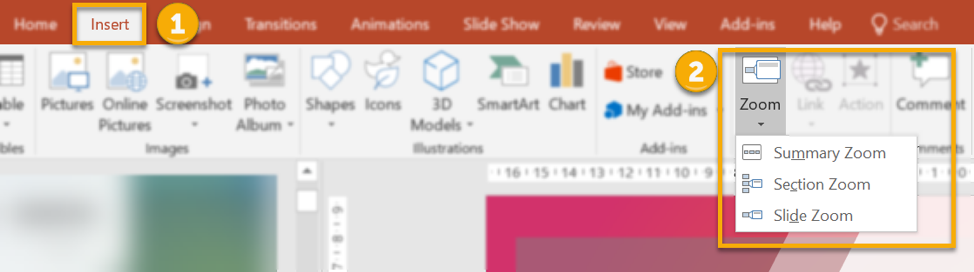 PowerPoint Zoom feature