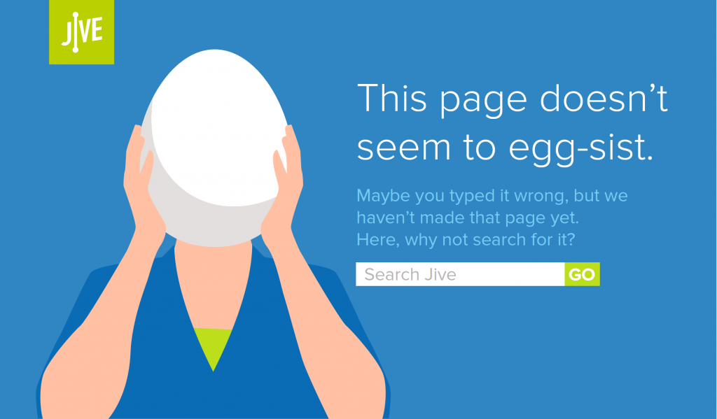 Jive's 404 MarCom Award Webpage 1