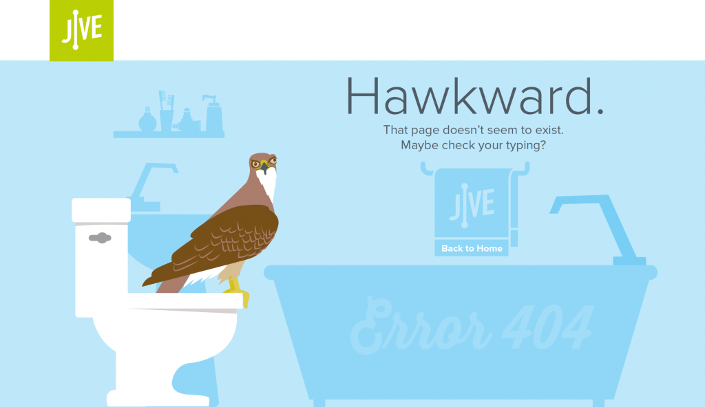 Jive's 404 MarCom Award Webpage 3