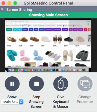 GoToMeeting Screenshare Preview