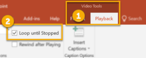PowerPoint video loop