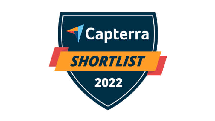 Badge van Capterra Shortlist 2022
