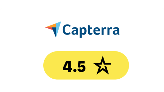 Quatre étoiles et demie sur Capterra