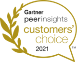 Logo für Customers’ Choice Award im Gartner Peer Insights-Bericht 2021