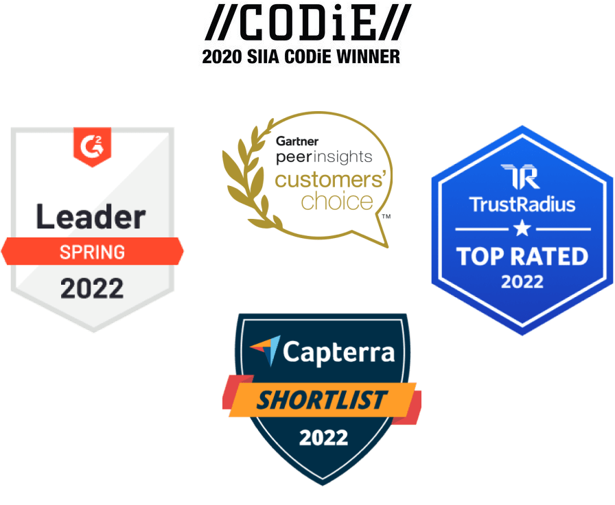 A collage of the awards that GoTo Connect has received from independent review site