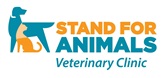 Logo der Tierklinik „Stand for Animals“.