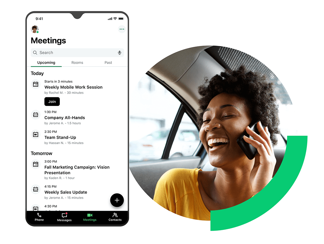 Joining conference calls in mobile app