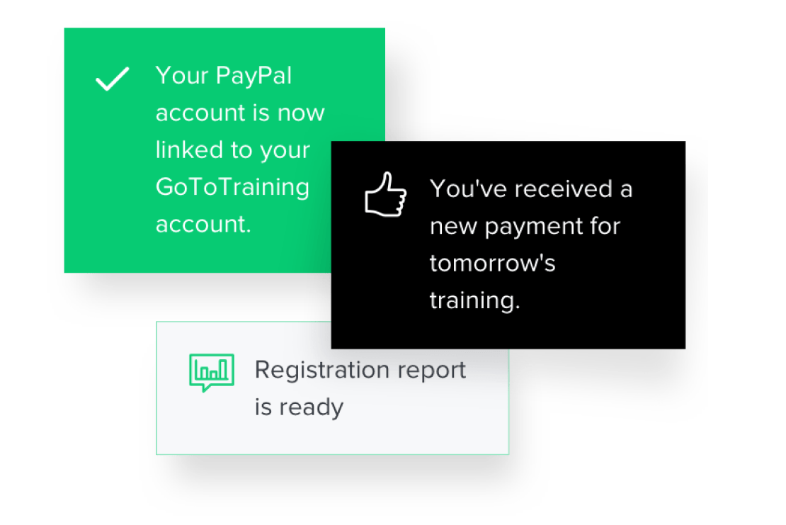 Go To Training interface showing your payment setting and successful payments for your upcoming training session.