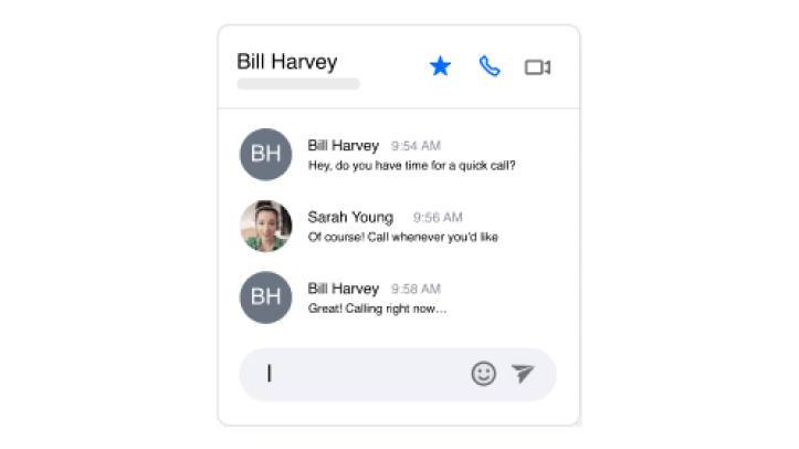 Chat en direct avec des collègues à l’aide de la messagerie intégrée de GoTo Connect 