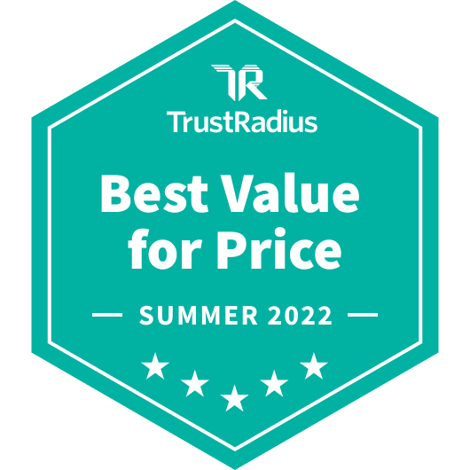 TrustRadius Best for Price Summer 2022 badge
