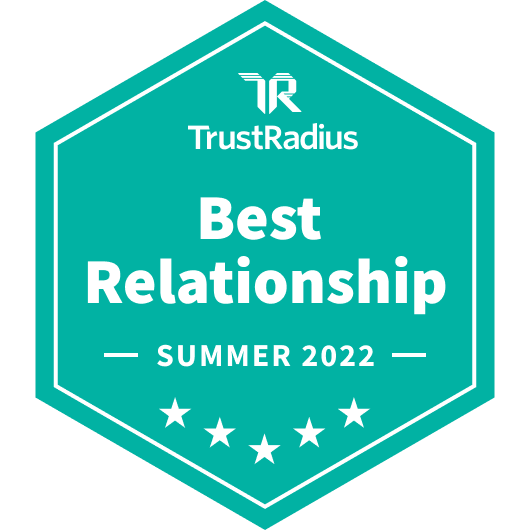 TrustRadius Best Relationship Summer 2022 badge