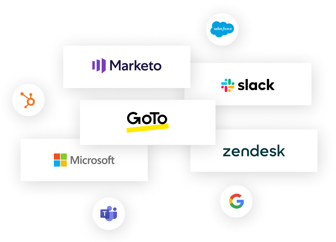 GoTo easily integrates with all the tools you already use including slack, microsoft, google, and more.